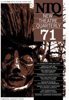 Paperback New Theatre Quarterly 71: Volume 18, Part 3 Book