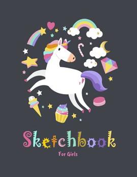 Paperback Sketchbook For Girls: Draw Your Own, 100+ Blank Pages For Sketching, Drawing, Doodling and Creative Writing Book