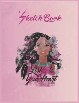 SketchBook: Disney Pocahontas Floral Watercolors Graphic Empty Notebook SketchBook Floral Flower Arts Notebook for Girls Teens Kids Journal Blank UnLined 110 Pages of 8.5x11 for Drawing and Painting