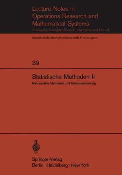 Paperback Statistische Methoden II: Mehrvariable Methoden Und Datenverarbeitung [German] Book