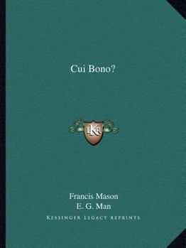 Paperback Cui Bono? Book
