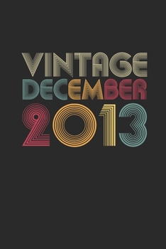 Vintage December 2013: Small Lined Notebook – 6 years old Birthday Gift or 6th Anniversary Gift Idea