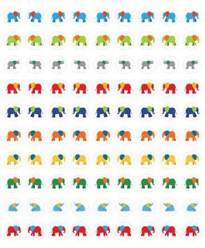 Hardcover Parade of Elephants Stickers Book