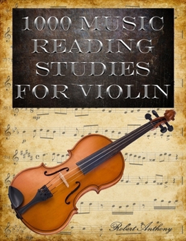 Paperback 1000 Music Reading Studies for Violin Book