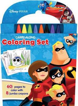 Paperback Disney Pixar Carry-Along Coloring Set Book