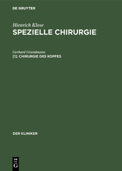 Hardcover Chirurgie des Kopfes [German] Book