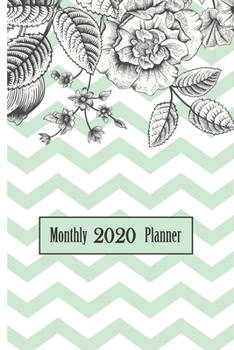 2020 Monthly Planner: Spring Chevron 6 x 9 inch 120 Pages Year Months Weeks Planner, Calendar, and Organizer plus Graph Paper (January 2020 - December 2020)