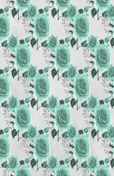 Paperback Dot Grid Journal Notebook: Aqua And Silver Floral - Bullet Planner Book - Dotted Grid - 5.5 X 8.5" 120 Pg - DIY Weekly Spread - Organizer - Habit Book