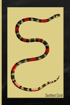 Paperback Snake: Southern Coral Watercolor: 6x9 College Ruled Notebook Book
