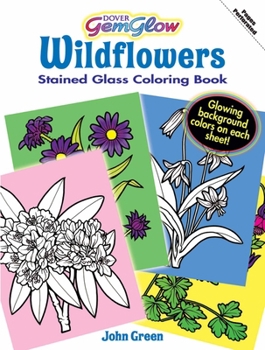 Paperback Dover GemGlow Wildflowers Stained Glass Coloring Book