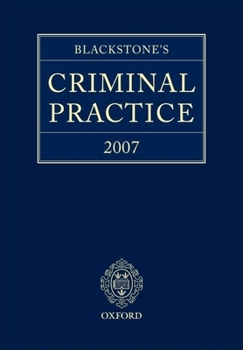 Hardcover Blackstone's Criminal Practice Book