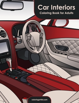 Paperback Car Interiors Coloring Book for Adults Book