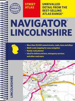 Spiral-bound Philip's Street Atlas Navigator Lincolnshire Book