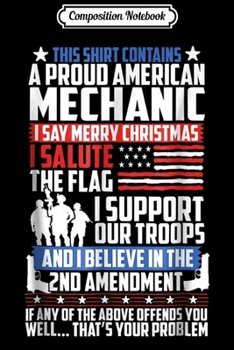 Composition Notebook: Proud American Mechanic Salute Support 2nd Amendmen Journal/Notebook Blank Lined Ruled 6x9 100 Pages
