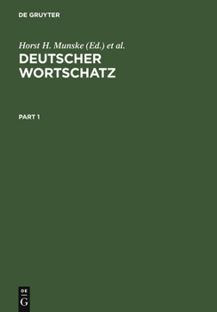 Hardcover Deutscher Wortschatz: Lexikologische Studien. Ludwig Erich Schmitt Zum 80. Geburtstag Von Seinen Marburger Schülern [German] Book