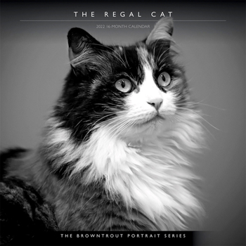 The BrownTrout Portrait Series: The Regal Cat 2022 12 x 12 Inch Monthly Square Wall Calendar, Pet Kitten Feline