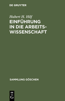 Hardcover Einführung in die Arbeitswissenschaft [German] Book