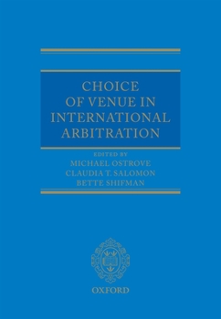 Hardcover Choice of Venue in International Arbitration Book