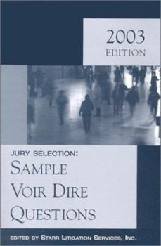 Paperback Jury Selection: Sample Voir Dire Questions Book