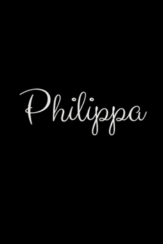 Philippa: notebook with the name on the cover, elegant, discreet, official notebook for notes