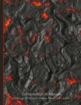 Paperback Composition Notebook: Volcanic Lava Flow Texture Cover Design Book
