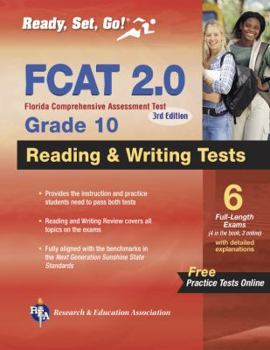 Paperback FCAT 2.0 Grade 10 Reading & Writing Tests Book