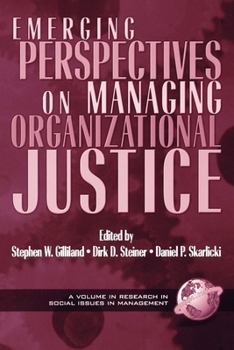 Paperback Emerging Perspectives on Managing Organizational Justice (PB) Book