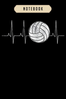 Volleyball Journal Notebook: Volleyball Heartbeat  Volleyball journal, 6x9 ,100 pages blank lined journal/Notebook.That makes a fun volleyball gift ... volleyball, volleyball gifts for girls,boys