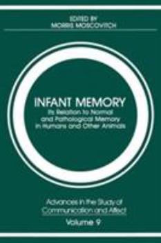 Hardcover Infant Memory: Its Relation to Normal and Pathological Memory in Humans and Other Animals (Advances in the Study of Communication and Affect) Book