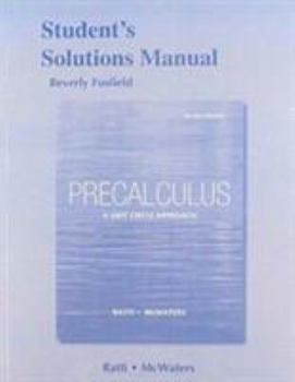 Paperback Student's Solutions Manual for Precalculus: A Unit Circle Approach Book