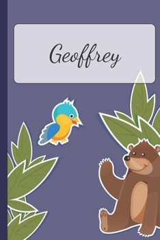 Paperback Geoffrey: Personalized Notebooks - Sketchbook for Kids with Name Tag - Drawing for Beginners with 110 Dot Grid Pages - 6x9 / A5 Book