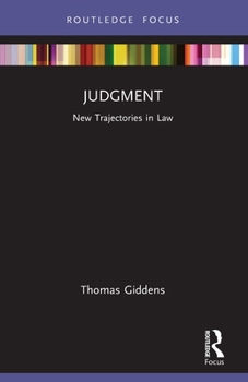 Paperback Judgment: New Trajectories in Law Book