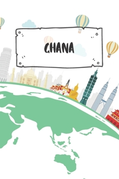 Ghana: Dotted Travel Diary Notebook or Journey Dotted Grid Journal - Holiday Trip Pocketbook for Men and Women with Dots