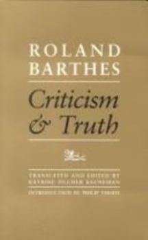 Paperback Criticism and Truth Book
