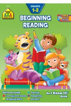 Paperback School Zone - Beginning Reading Workbook - 32 Pages, Ages 6 to 8, 1st Grade, 2nd Grade, Beginning and Ending Sounds, Rhyming, Word Recognition, and More (School Zone I Know It!® Workbook Series) Book