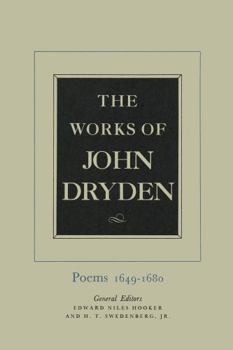 Hardcover The Works of John Dryden, Volume I: Poems, 1649-1680 Volume 1 Book