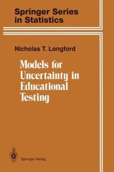 Paperback Models for Uncertainty in Educational Testing Book