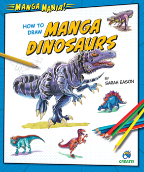 Library Binding How to Draw Manga Dinosaurs Book