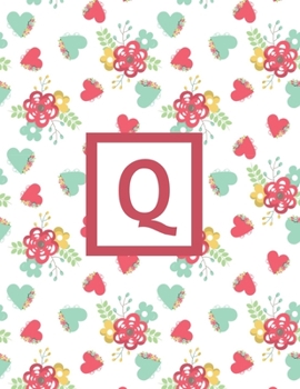 Q: Letter Cute Flowers Monogrammed 2020 Weekly Planner For Women Females Girls - January 2020 - December 2020 (8.5"x11")