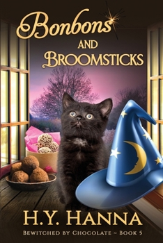 Paperback Bonbons and Broomsticks (LARGE PRINT): Bewitched By Chocolate Mysteries - Book 5 [Large Print] Book