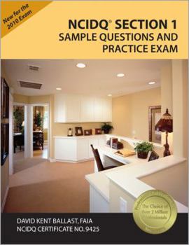 Paperback NCIDQ Section 1 Sample Questions and Practice Exam Book