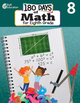 Paperback 180 Days(tm) Math for Eighth Grade: Practice, Assess, Diagnose Book