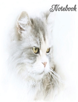 Paperback Watercolor Cat Notebook Cat Notebook 8.5x11 inch Notebook Watercolor Cat 8.5x11 Inch Notebook Book