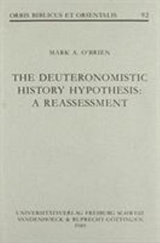 Hardcover The Deuteronomistic History Hypothesis: A Reassessment Book