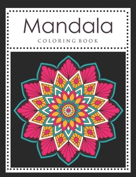 Paperback Mandala Coloring Book: For Adults (Black Background) Book