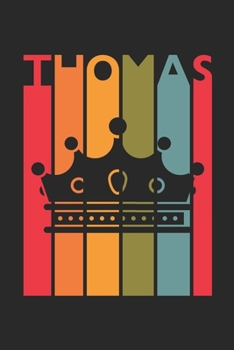 Thomas: Vintage Custom Personalized Lined Name Notebook, Diary, Journal - Retro Birthday, Christmas Gifts for Son, Nephew, Brother, Dad, Father: ... Diary, 110 page, Lined, 6x9 (15.2 x 22.9 cm)