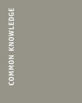 Paperback Common Knowledge: Peace and Mind: Volume 8, Issue 1 Book