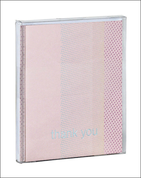 Daydream Thanks Notecard Set in portable acetate box, blank thank you notes with foil accent