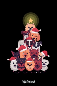 Notebook: Cute Blank Lined Journal | Christmas Gift For Dog Lovers 6 x 9 In (Xmas Composition Note Book and Diary)