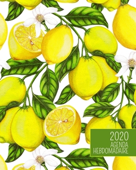 Paperback 2020 Agenda Hebdomadaire: Citrons frais proven?al - Planificateur d'un an avec vues journali?res / mensuelles, traqueur d'habitude, tableau de v [French] Book